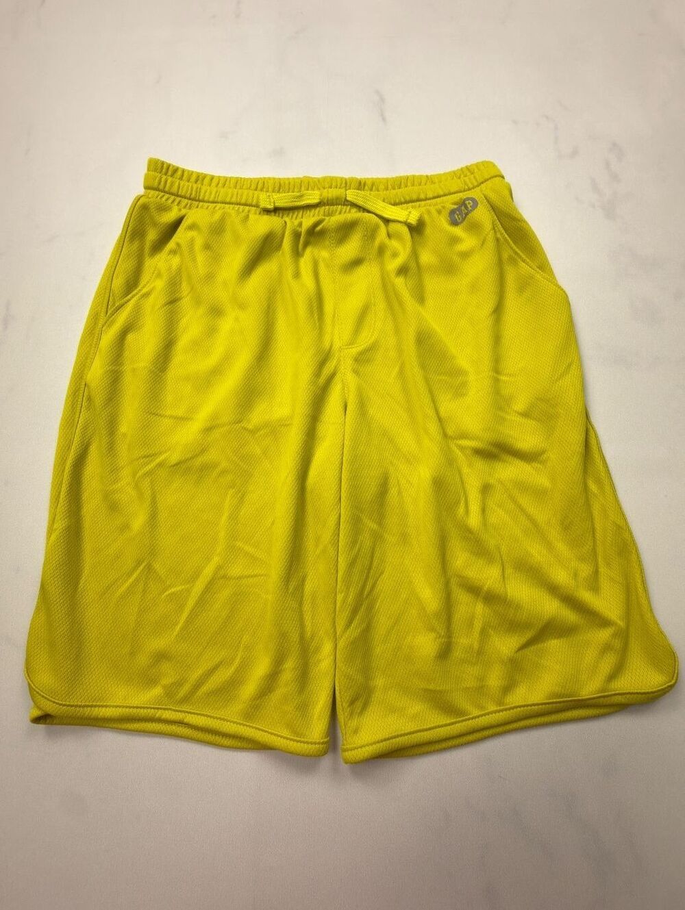 Gap Fit Athletic Shorts Yellow 2000s Sporty Casual - Boys XL Husky